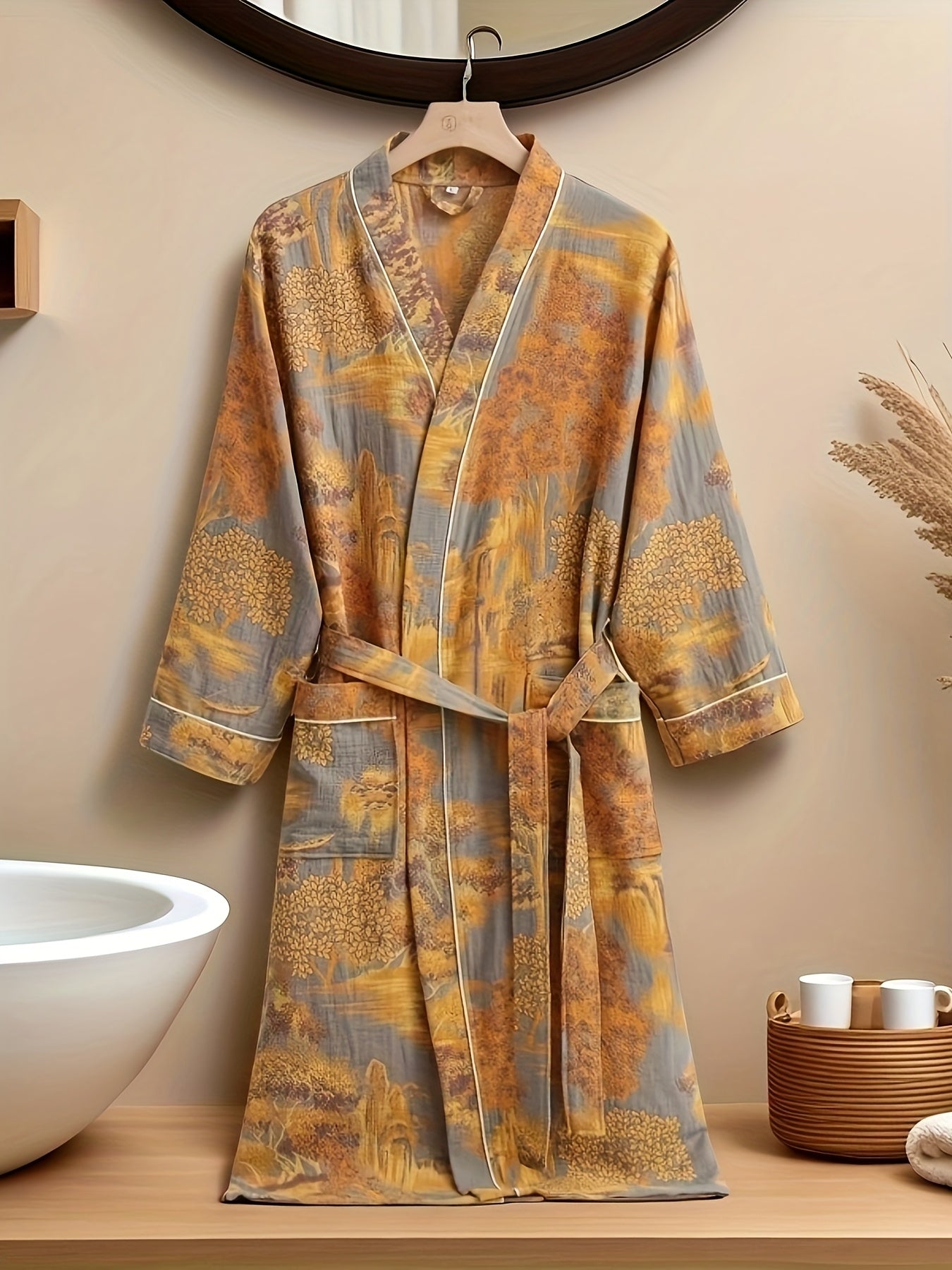 Men’s & Women’s Cotton Double Gauze Bathrobe by Snagg A Pajama