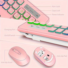 Ergonomic Wireless Keyboard & Mouse Combo for PC, Mac & Laptop by Snagg A Keyboard