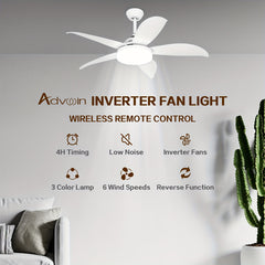 52" Outdoor Ceiling Fan with Light & Remote by Snagg A Fan
