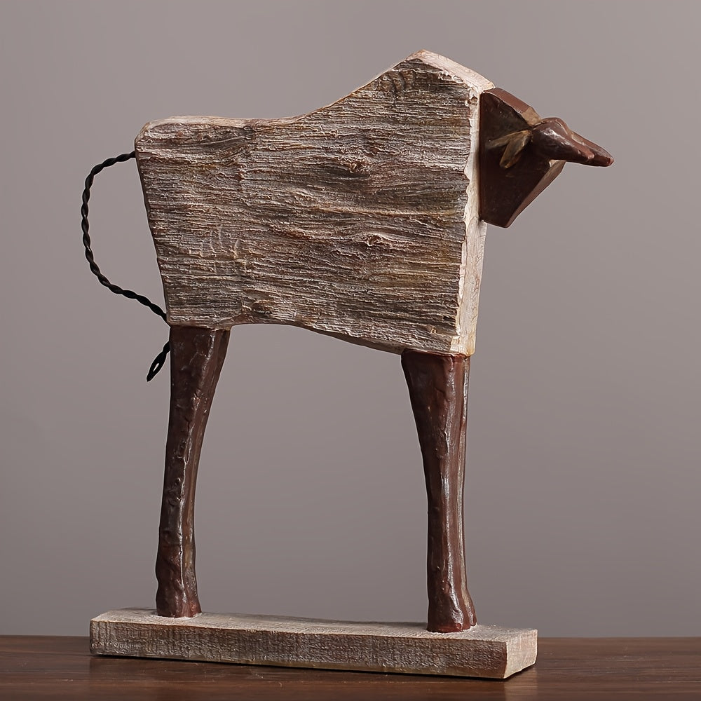 Vintage Resin Horse & Bull Figurines by Snagg A Sculpture