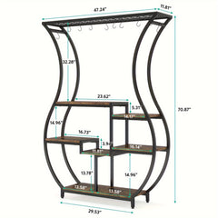 70.9" 6 Tier Plant Stand with 10 Hooks by Snagg A Rack