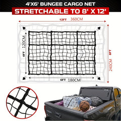 Bungee Cargo Net for Truck Bed & Roof Rack by Snagg A Car Rack
