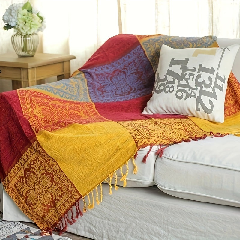 Boho Jacquard Tassel Throw Blanket by Snagg A Throw