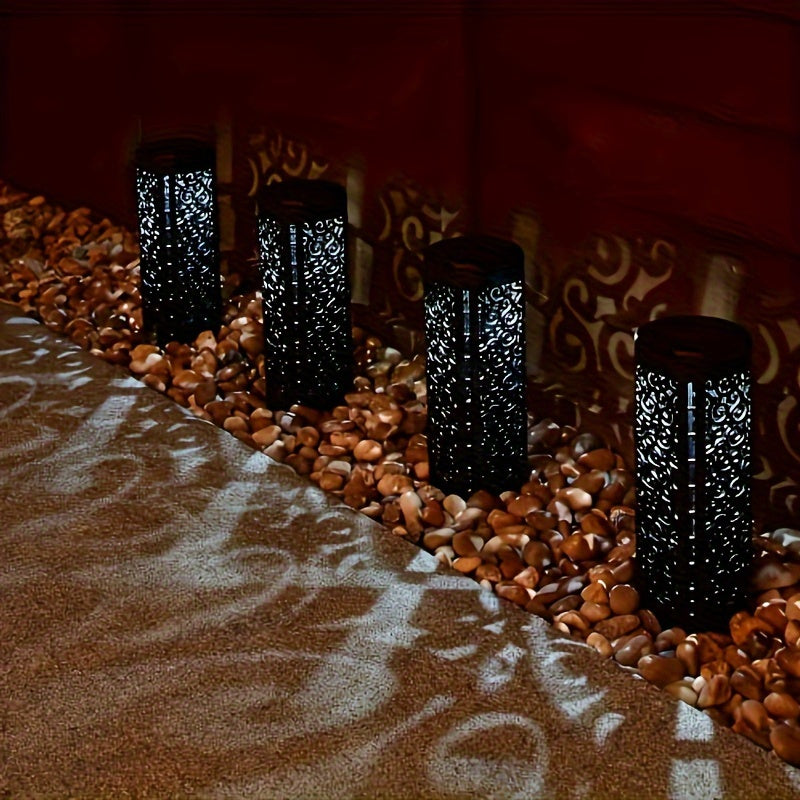 8pcs Hollow Round LED Solar Garden Path Lights by Snagg An Outdoor Light