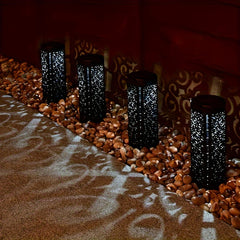 8pcs Hollow Round LED Solar Garden Path Lights by Snagg An Outdoor Light