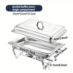 Stainless Steel Buffet Chafing Dish Set by Snagg A Insulated Stove