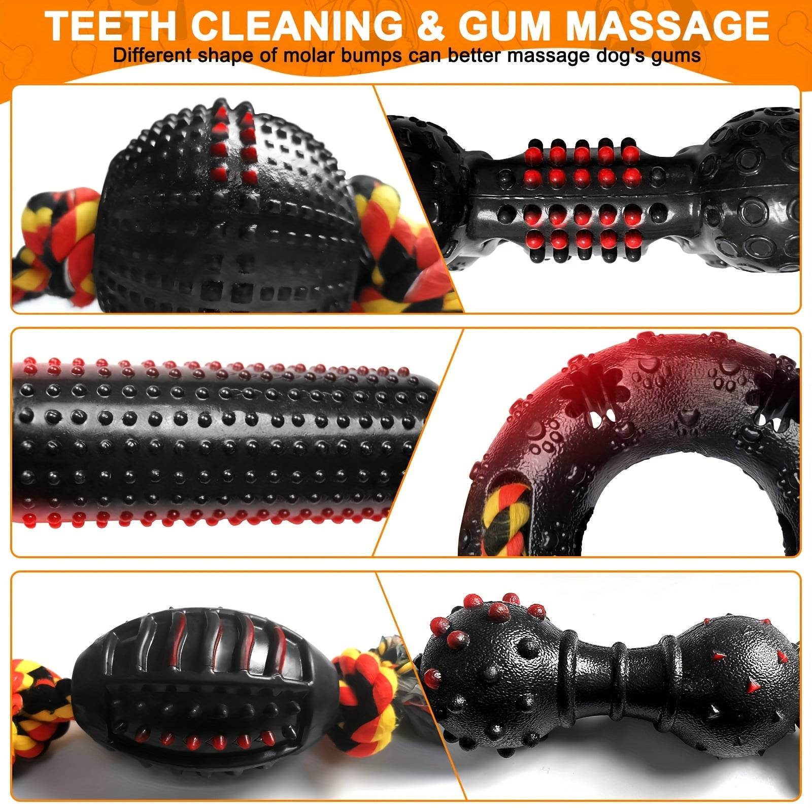 6PCS Durable Dog Chew Toy Set - SnaggIt