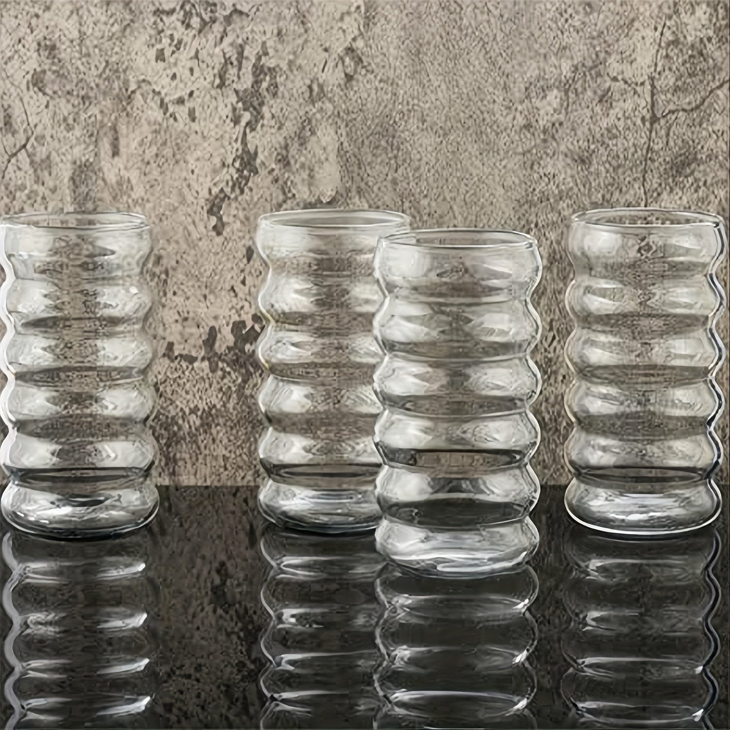 Tall Striped Glasses 16oz Reusable Freezer Safe Set At Home by Snagg A Cup