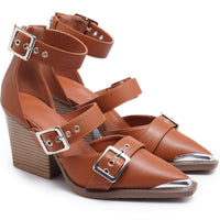 Chic Women’s High Heels with Elegant Pointed Toe & Adjustable Buckle - SnaggIt