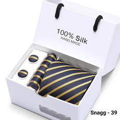 Luxury Silk Paisley Tie for Men — Extra-Long Woven Jacquard Necktie Suits & Weddings - Snagg - 39 - Others In Fashion