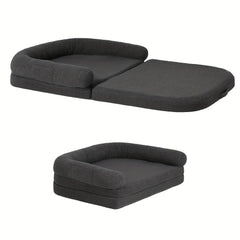 2-in-1 Foldable Human-Size Orthopedic Dog Bed - SnaggIt