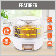 6-in-1 Rotating Grain Dispenser by Snagg A Container