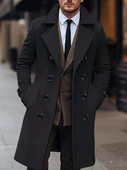 Men’s Double-Breasted Long Coat by Snagg A Coat