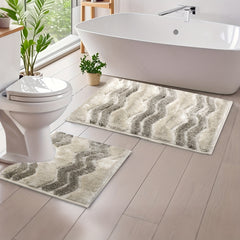 2 Pcs Luxury Bathroom Rug Set by Snagg A Rug