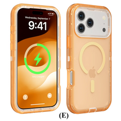 Rugged OTT Armor MagSafe Clear Case – for iPhone 15 Series - E - Gray Gold / Plus - Phone Cases & Covers