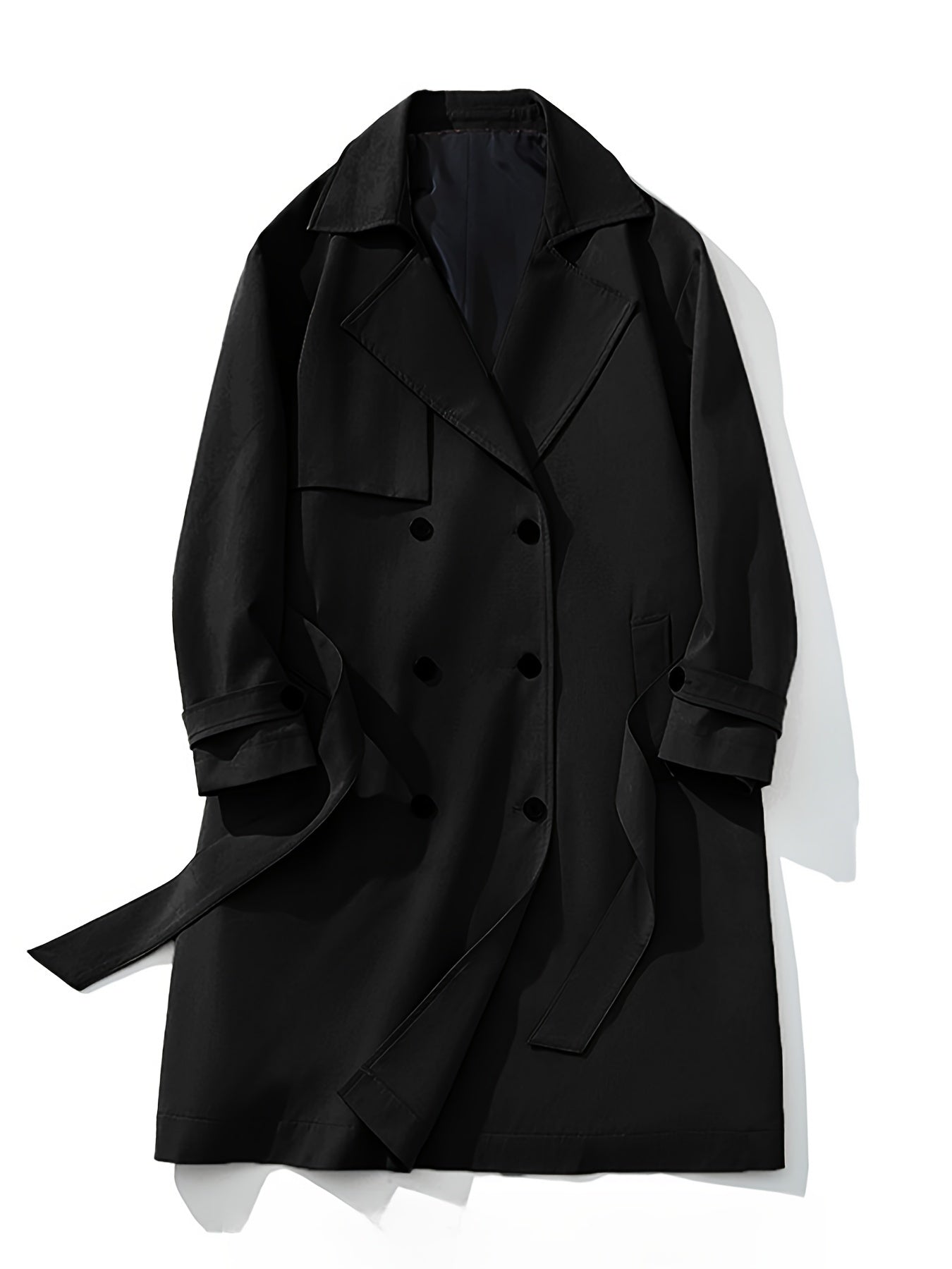 Men’s Solid Overcoat with Lapel & Pockets by Snagg A Coat