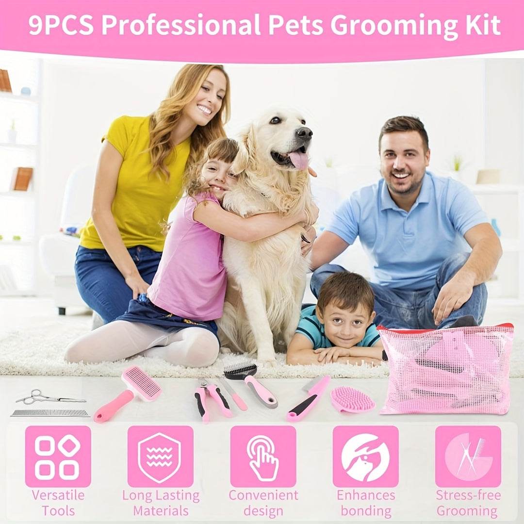 9-Piece Professional Pet Grooming Kit - SnaggIt
