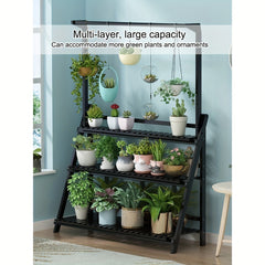 3 Tier Folding Wooden Plant Stand 144cm by Snagg A Rack