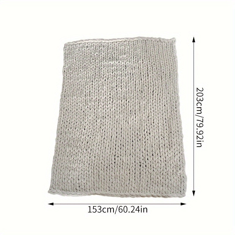 Cozy Chenille Chunky Knit Throw Blanket by Snagg A Throw