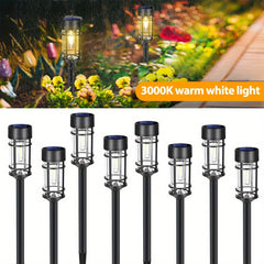 8pcs 3000K Warm White Solar LED Path Lights by Snagg An Outdoor Light