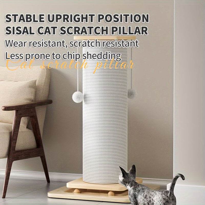 Cat Scratching Post With Sisal Rope with Hanging Play Ball - SnaggIt