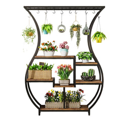 70.9" 6 Tier Plant Stand with 10 Hooks by Snagg A Rack