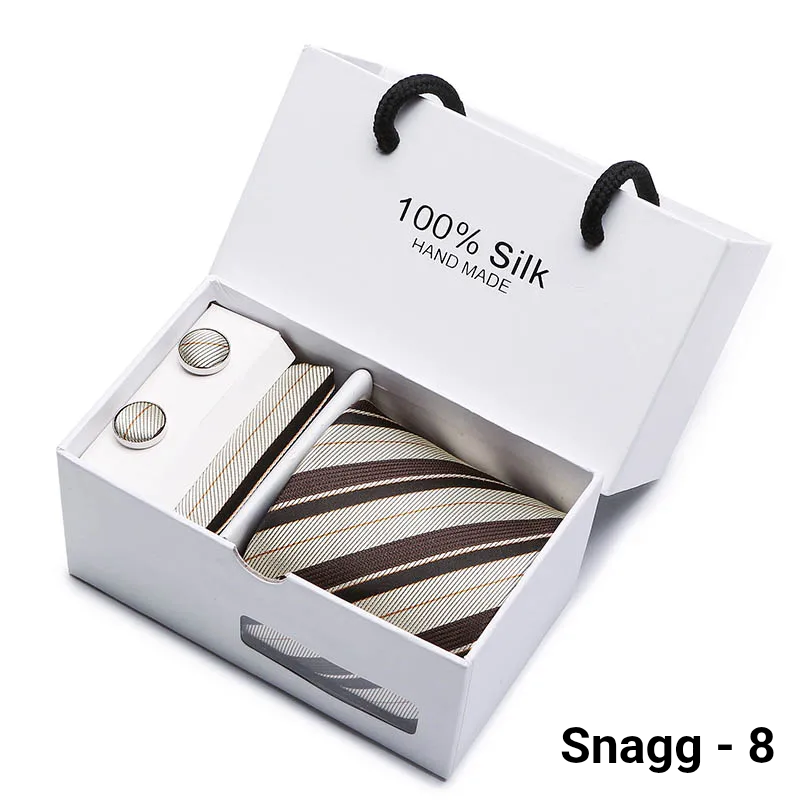 Luxury Silk Paisley Tie for Men — Extra-Long Woven Jacquard Necktie Suits & Weddings - Snagg - 8 - Others In Fashion