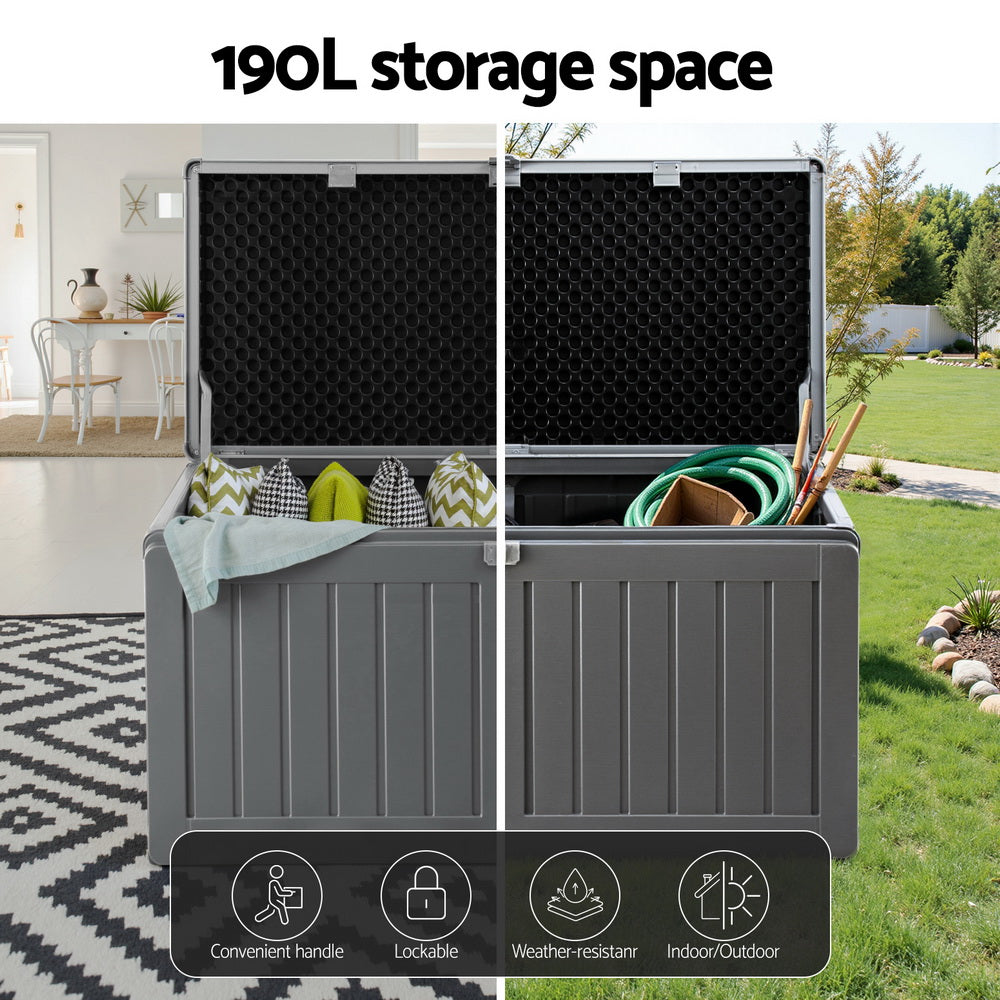 190L Outdoor Lockable Garden Storage Box by Snagg A Box
