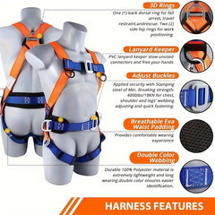 Full Body Roofing Safety Harness Kit with Shock Absorbing Lanyard by Snagg A Safety Harness