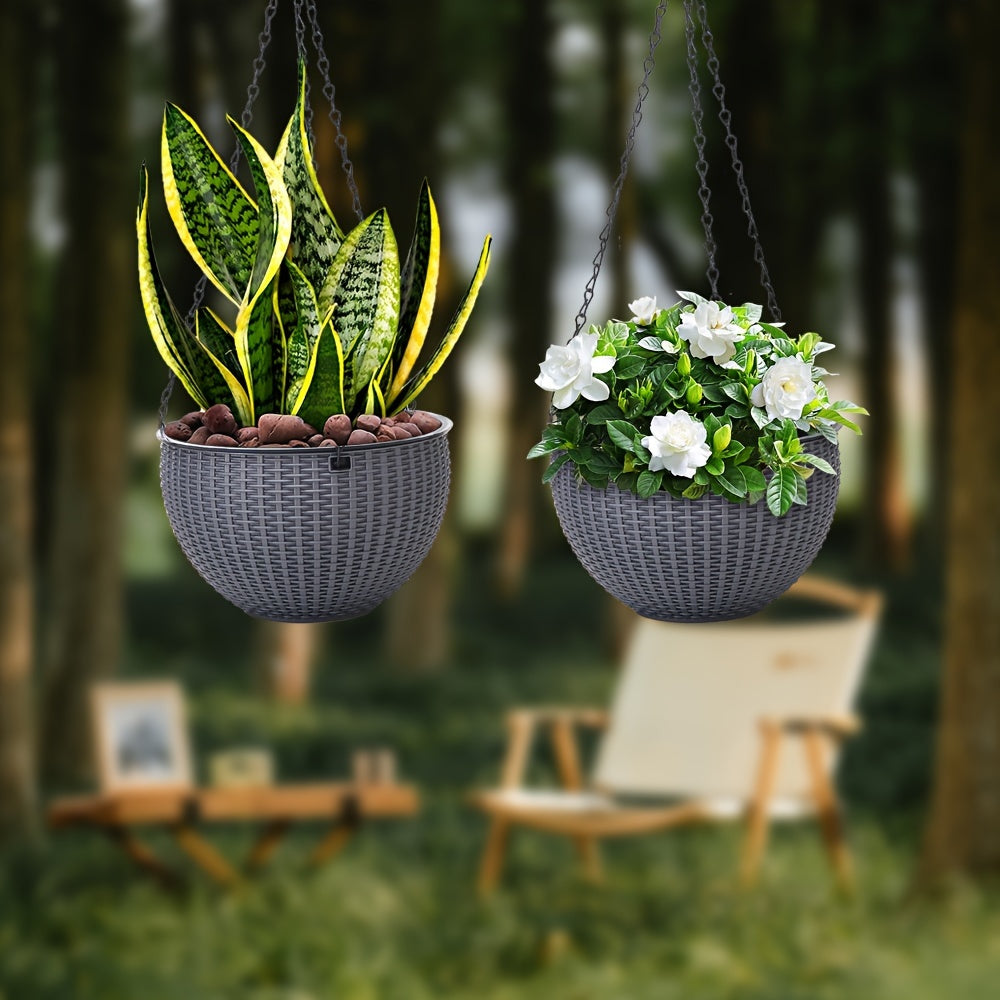 4pcs Hanging Baskets with Chains by Snagg A Pot