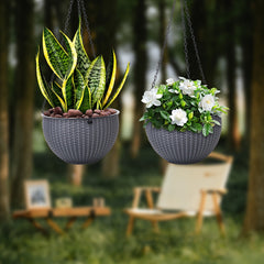 4pcs Hanging Baskets with Chains by Snagg A Pot