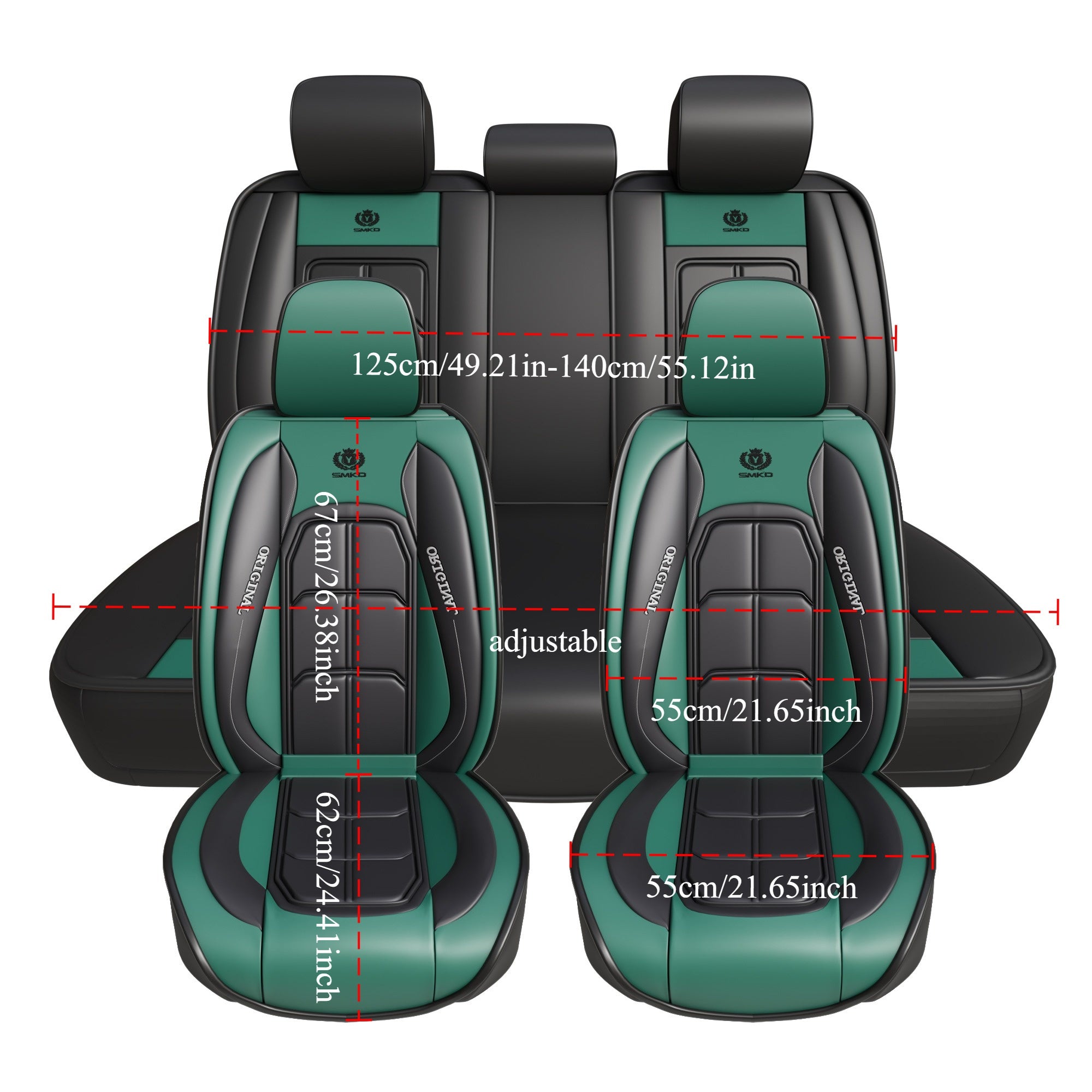5 Seat PU Leather Car Seat Covers by Snagg A Seat Cover
