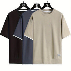 3pcs Men’s Casual Short Sleeve T-Shirts - SnaggIt