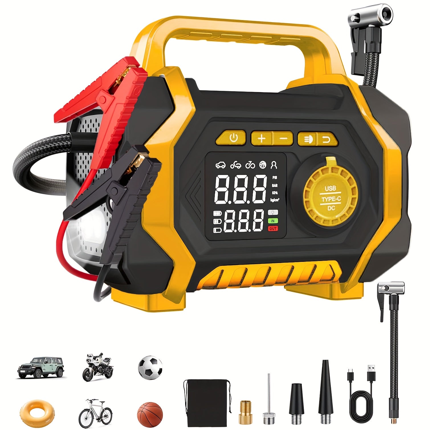5 in 1 Car Jump Starter with Air Compressor by Snagg A Jump Starter