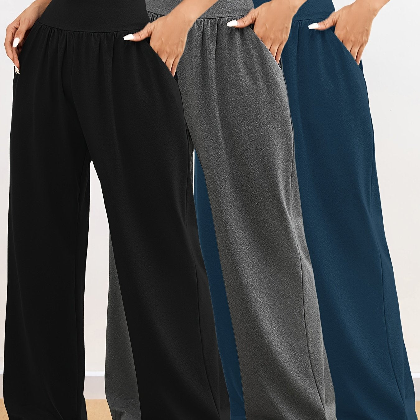 Women’s 3-Piece Wide-Leg Yoga Pants by Snagg A Pant