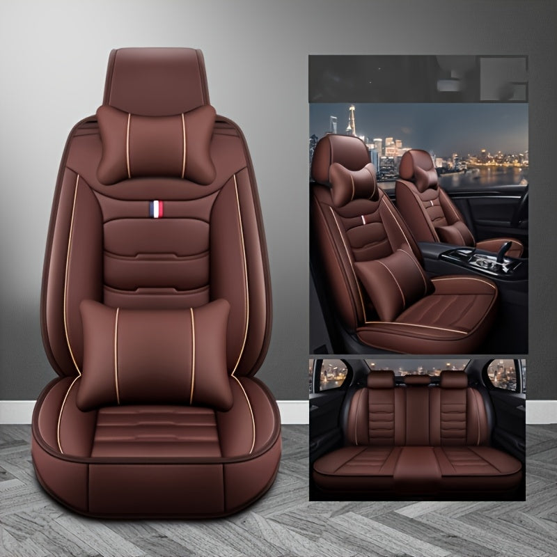 5 Seater Faux Leather Car Seat Cover Set by Snagg A Seat Cover