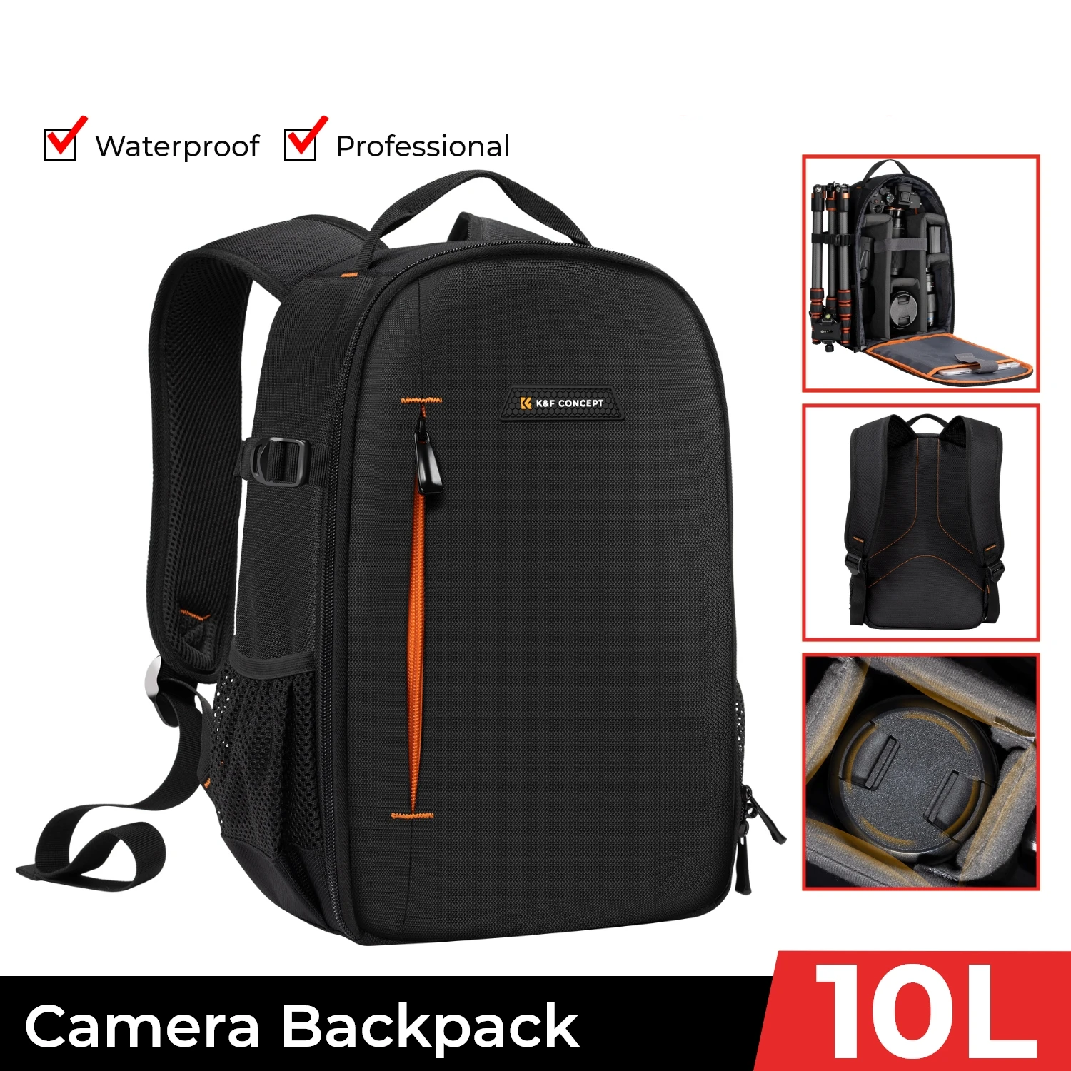 18L/10L Lightweight Waterproof Camera Backpack – DSLR & Laptop Travel Bag