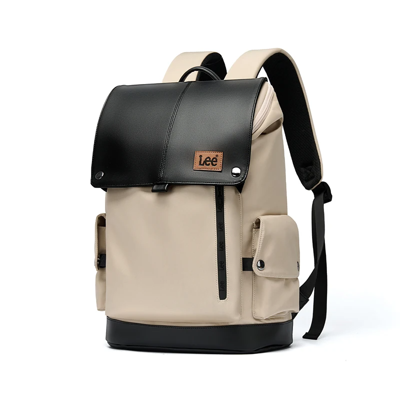 Leather Flip Backpack 20–35L – Business Commuter & School Laptop Rucksack