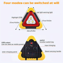 2 Pcs Portable Solar Triangle Warning Light by Snagg A Warning Light