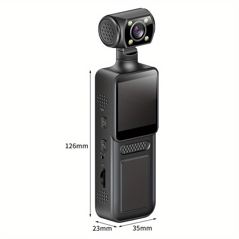 4K Portable Camera – 180° Rotating Lens with Full Color Night Vision & External Mic Support by Snagg A Portable Camera