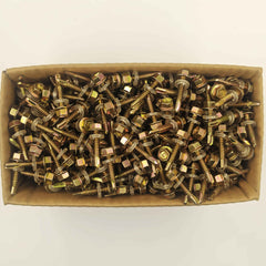 500 Pcs Hex Head Self Tapping Screw Set — Galvanized Drill-Tail Screws with Washers for Metal Wood & Plastic - 500pcs