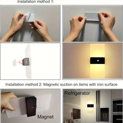 2pcs Rechargeable Magnetic Night Lights by Snagg A Wall Light