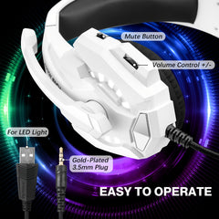 Wired Gaming Headset with Microphone for PC, PS4, PS5, Xbox & Mobile Devices by Snagg A Gaming Headset