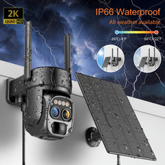 2K Solar Solar Powered WiFi Security Camera – 10X Zoom, 360° View by Snagg An Outdoor Camera