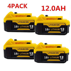 2 / 4 Pack 18 V 12.0 Ah Lithium-Ion Battery — Replacement for Dewalt 18 V Cordless Tools