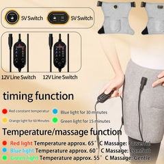 Hip Massager with Red Light Heat & Vibration Therapy – Muscle Recovery & Joint Relief Support