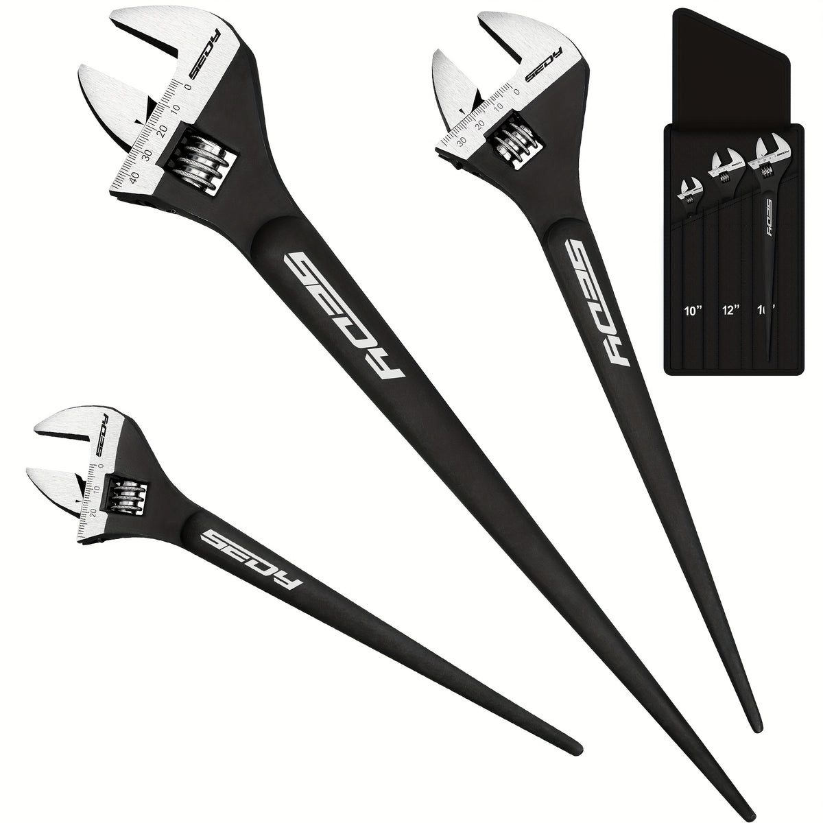 3-Piece Adjustable Spud Wrench Set