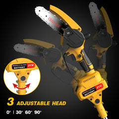 2-in-1 Cordless Pole Saw & Mini Chainsaw – 6”