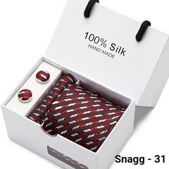 Luxury Silk Paisley Tie for Men — Extra-Long Woven Jacquard Necktie Suits & Weddings - Snagg - 31 - Others In Fashion