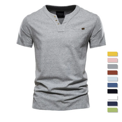 Cotton-Lycra V-Neck Tee | High-Elasticity Summer Essential